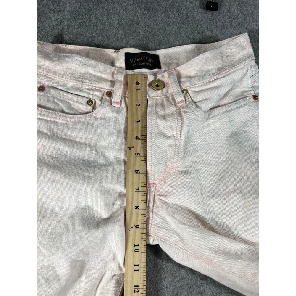 Schaeffers Garment Hotel Selvedge Jeans Mens 29 Pink USA Straight Leg Hollywood